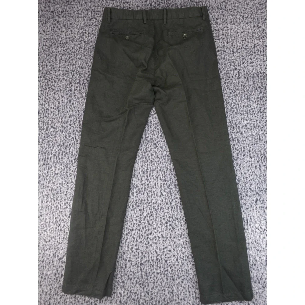 Banana Republic Trousers Mens‎ 33x34 Olive Green Good Herringbone Chino Pants